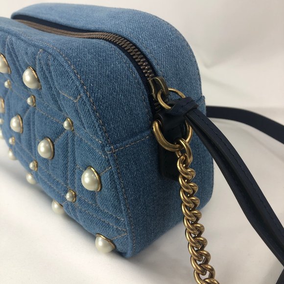 Gucci Matelassé GG Marmont Pearl Shoulder Bag NEW W DUSTBAG - Picture 9 of 16